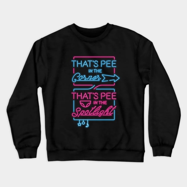 That's pee in the corner · Parents Baby Mother Father Birth Crewneck Sweatshirt by Safari Shirts